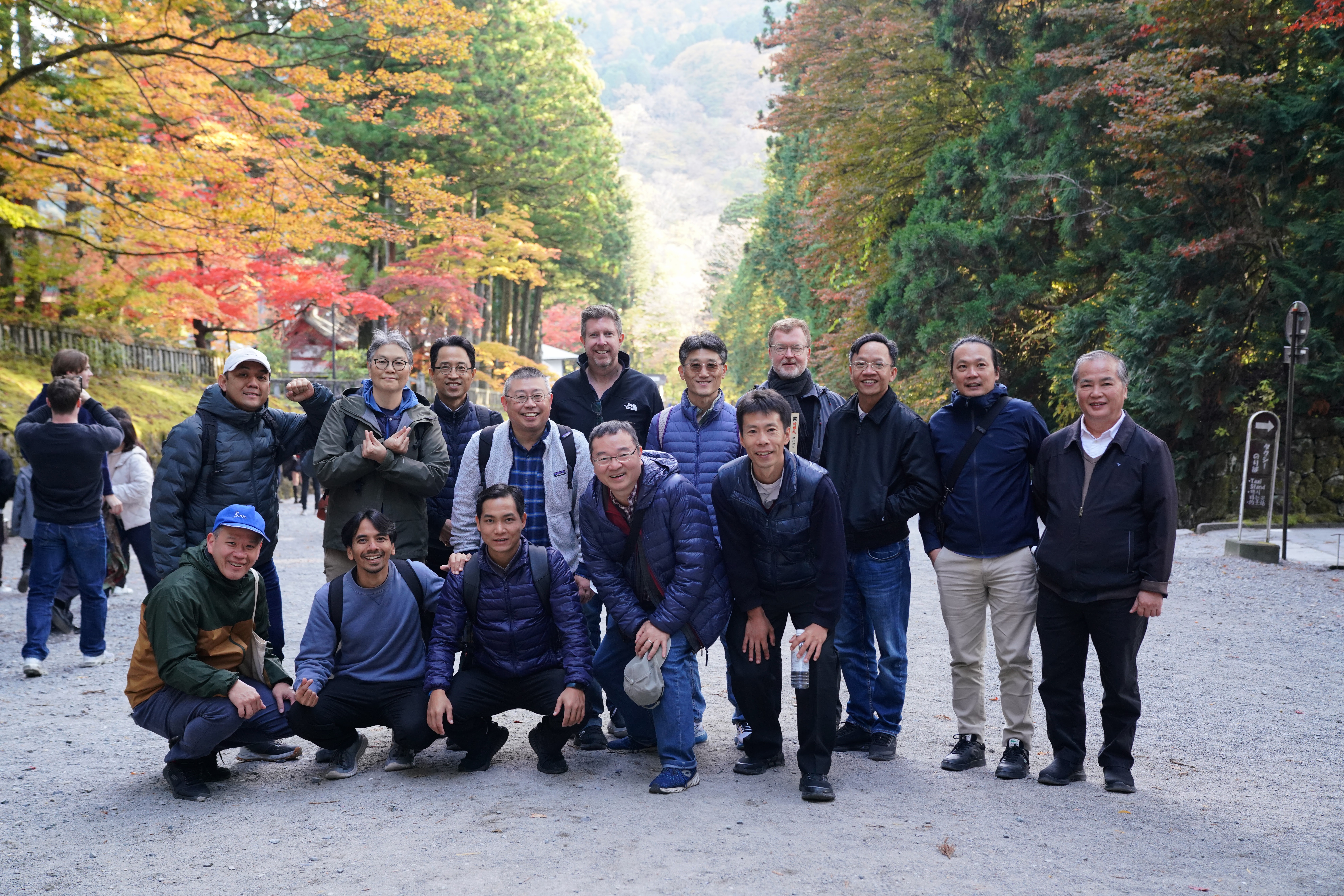 Padre Zollner in Japan with delegates of the Jesuit provinces of East Asia and the Pacific.