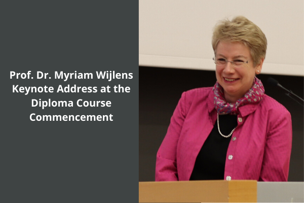 Keynote speech of Myriam Wijlens