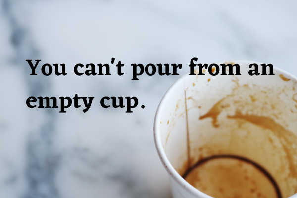You can't pour from an empty cup